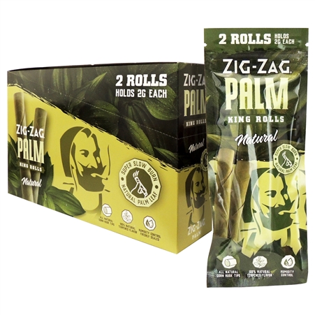 PZZ-23 Zig-Zag Palm | King Rolls | 2 Rolls | 15 Packs | Natural