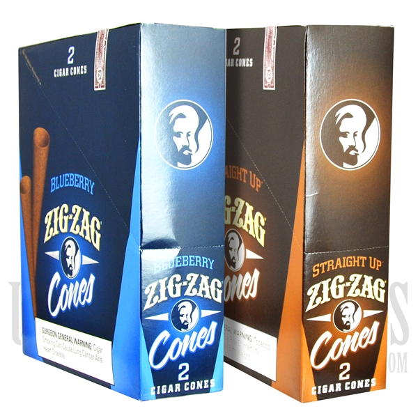 PZZ-3 Zig-Zag Cigar Cones. Many Flavor Choices