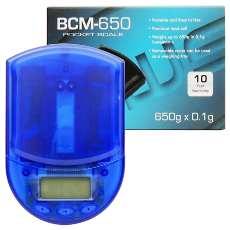 SC-03 AWS BCM-650 Pocket Digital Scale | 650 x 0.1g | Black