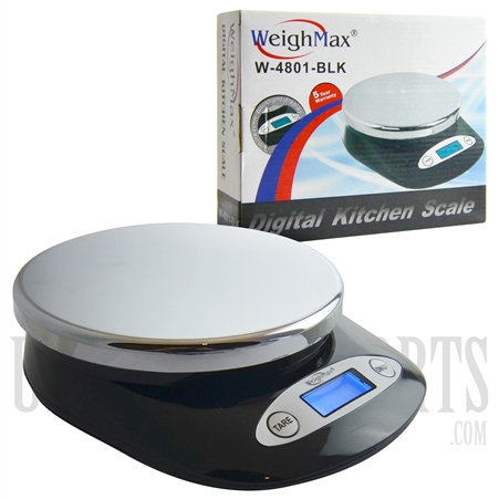SC-127 WeighMax W-4801 5Kg Digital Kitchen Scale | Black