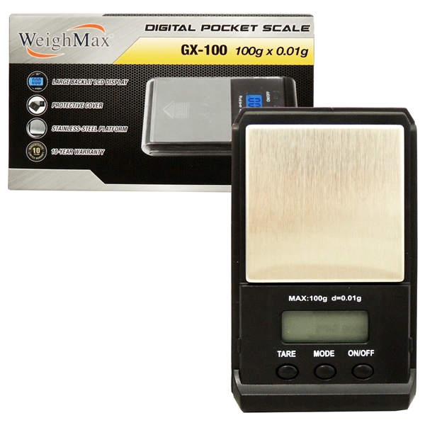 SC-77 WeighMax GX-100 | Digital Pocket Scale | 100g x 0.01g | Black