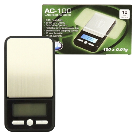 SC-94  AWS Digital Scale AC-100 | 100 x 0.01g | Black