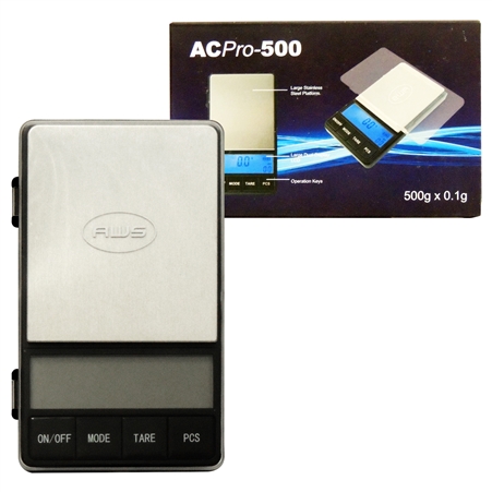SC-96 AWS ACPro-500 | Digital Pocket Scale | 500g X 0.1g | Black
