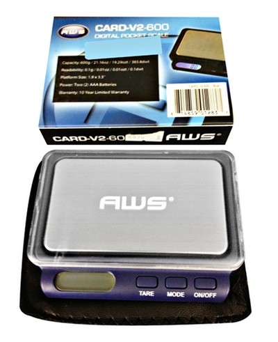 SC78 AWS CARD-V2-600 DIGITAL POCKET SCALE 600gX0.1g