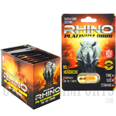 SS-34 Rhino Platinum 8000 Sex Pills. 20 Pills