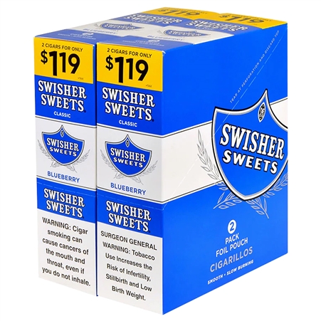 SW-119_BB Swisher Sweets | 2 for $1.19 | 30 Pouches | Blueberry