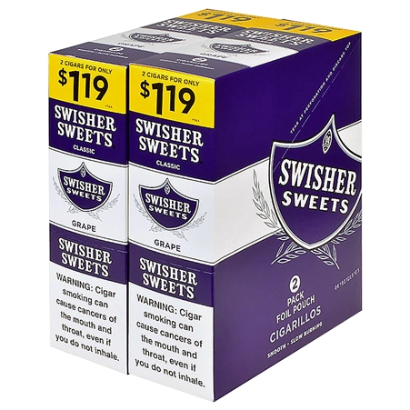 SW-119_G Swisher Sweets | 2 for $1.19 | 30 Pouches | Grape