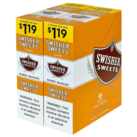 SW-119_HB Swisher Sweets | 2 for $1.19 | 30 Pouches | Honey Banana