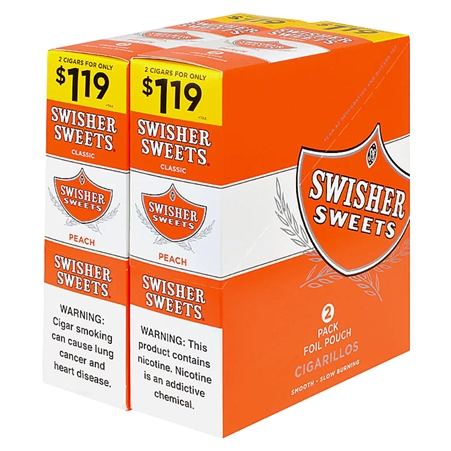 SW-119_P Swisher Sweets | 2 for $1.19 | 30 Pouches | Peach