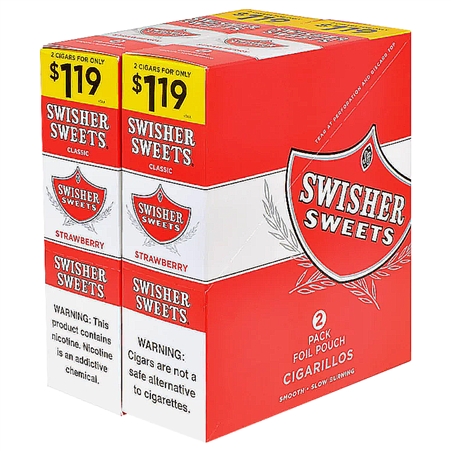 SW-119_SB Swisher Sweets | 2 for $1.19 | 30 Pouches | Strawberry