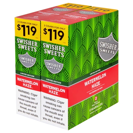 SW-119_WH Swisher Sweets | 2 for $1.19 | 30 Pouches | Watermelon Haze