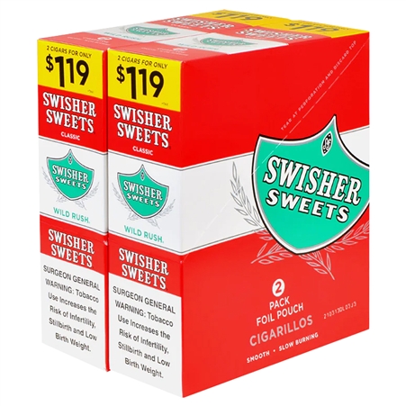 SW-119_WR Swisher Sweets | 2 for $1.19 | 30 Pouches | Wild Rush