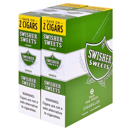 SW-200_GN Swisher Sweets | Save On 2 Cigars | 30 Pouches | Green