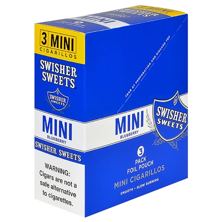SW-300_BB Swisher Sweets | 3 Mini | 45 Cigars | Blueberry