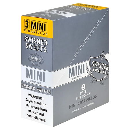 SW-300_D Swisher Sweets | 3 Mini | 45 Cigars | Diamonds