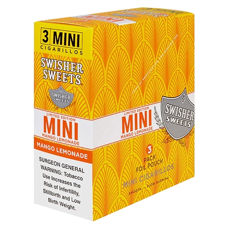 SW-300_ML Swisher Sweets | 3 Mini | 45 Cigars | Mango Lemonade