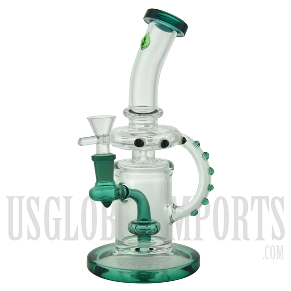 SY-N2 9" Water Pipe + Stemless + Showerhead + Recycler + Bent Neck + Color
