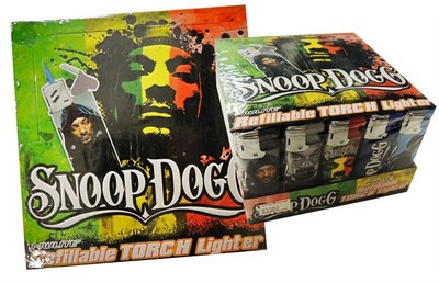 T-117 Snoop Dogg Refillable Torch Lighters Display