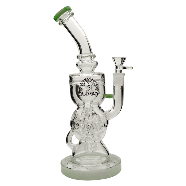 TA-009 12" Water Pipe + Faberge Egg + Stemless + Showerhead + Dome Perc + Bent Neck + 5 DIAMOND