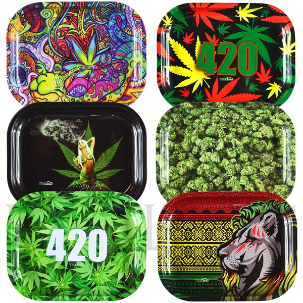 TR-19 7"x5.5" Unique Design Tin Rolling Trays