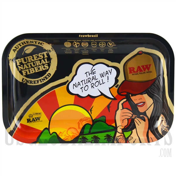 TR-40 11"x7" Raw Rolling Trays | "The Natural Way To Roll!" Design