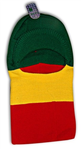 V-12 VISOR HOLE SKI MASK RASTA COLOR