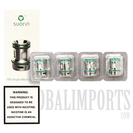 VPEN-0023669700 Suorin Tri Single Mesh 0.6 Coil | 4 Piece | Individual or 15ct Box