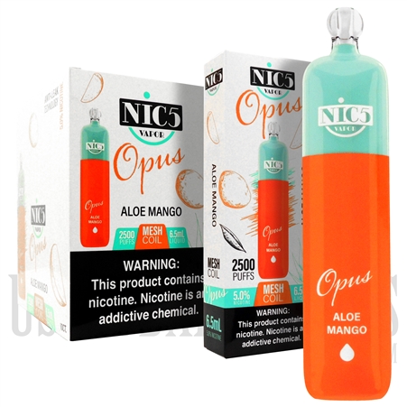 VPEN-1113 Nic5 Vapor Opus Disposable | 2500 Puffs | 6.5ML | 5% | 10 Pack | Many Flavor Options