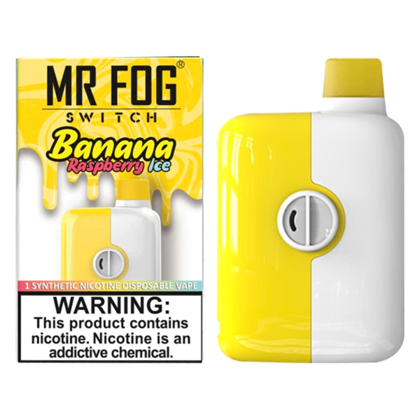 VPEN-1175-1 Mr Fog Max Switch Disposable | 5500 Puffs | 15ML | TFN | 5% | 10 Pack | Banana Raspberry Ice