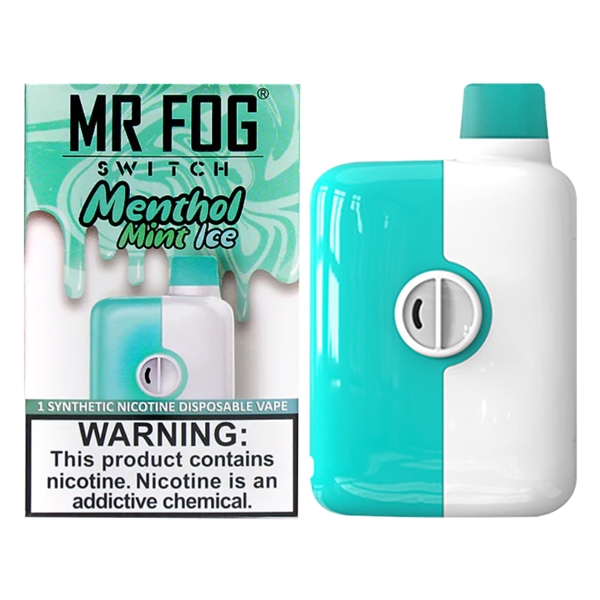 VPEN-1175-5 Mr Fog Max Switch Disposable | 5500 Puffs | 15ML | TFN | 5% | 10 Pack | Menthol Mint Ice