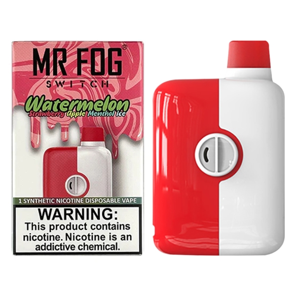 VPEN-1175-7 Mr Fog Max Switch Disposable | 5500 Puffs | 15ML | TFN | 5% | 10 Pack | Watermelon Strawberry Apple Menthol Ice