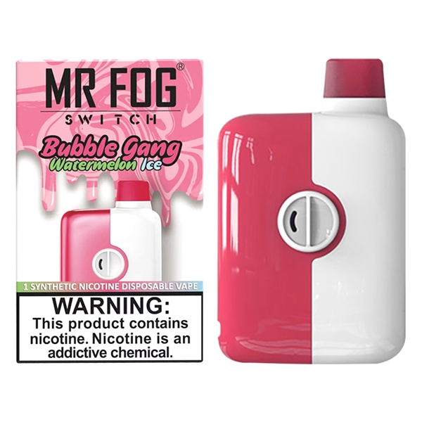 VPEN-1175-9 Mr Fog Max Switch Disposable | 5500 Puffs | 15ML | TFN | 5% | 10 Pack | Bubble Gang Watermelon Ice