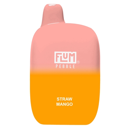 VPEN-1178-SM Flum Pebble | 6000 Puffs | 14ML TFN Rechargeable | 5% | 10 Pack | Straw Mango