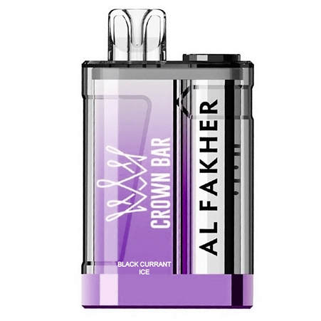 VPEN-1208-BCI Al Fakher Crown Bar Crystal | 9000 Puffs | 10 Pack | Black Currant Ice