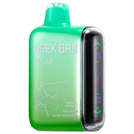 VPEN-1210-GBP Geek Bar Pulse Kit | 15k Puffs | 5ct | Grape Blow Pop