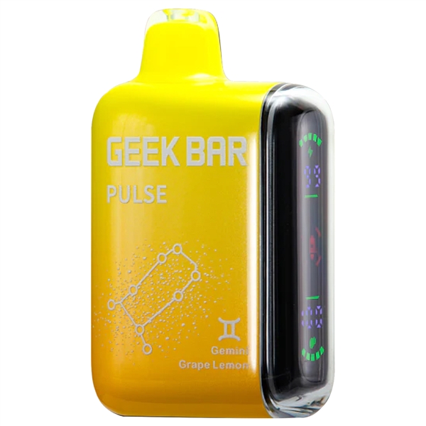 VPEN-1210-GL Geek Bar Pulse Kit | 15k Puffs | 5ct | Grape Lemon