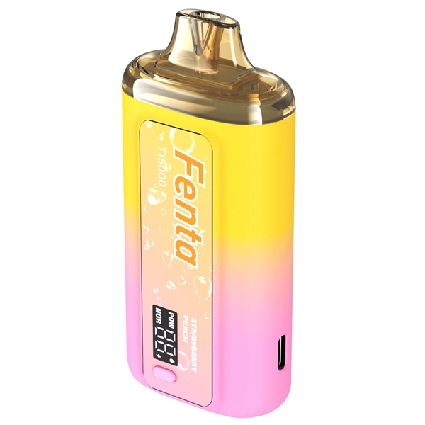 VPEN-1223 Fenta T15000 | Zero Nicotrine | 15k Puffs | 5ct | Strawberry Peach