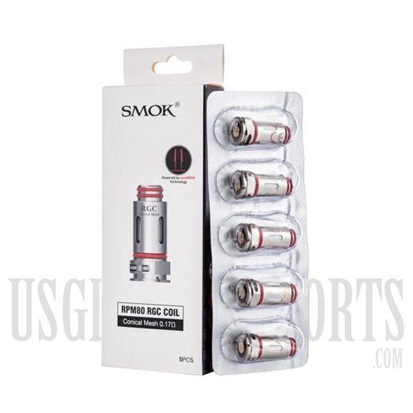 VPEN-13943 SMOK RPM 80 RGC Coils. Conical Meshed 0.17ohm. 5 Pieces