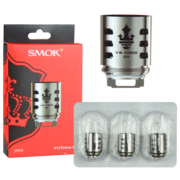 VPEN-672 SMOK V12 Prince-Q4 Replacement Coils for TFV12 Prince Tank. 3 Pack
