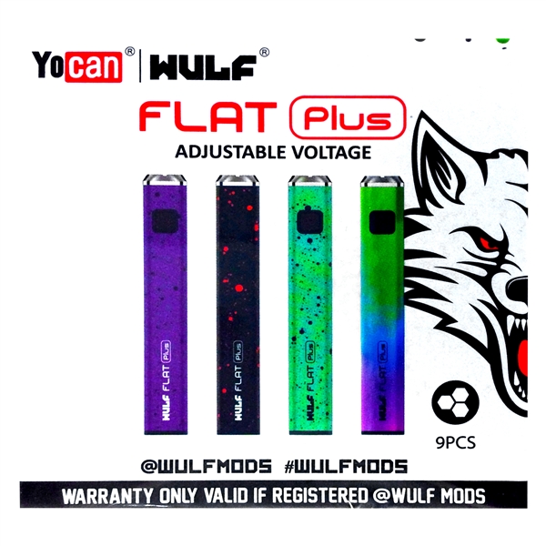 VPEN-895226 Yocan Wulf Flat Plus Cartridge Vaporizer | 9 pcs