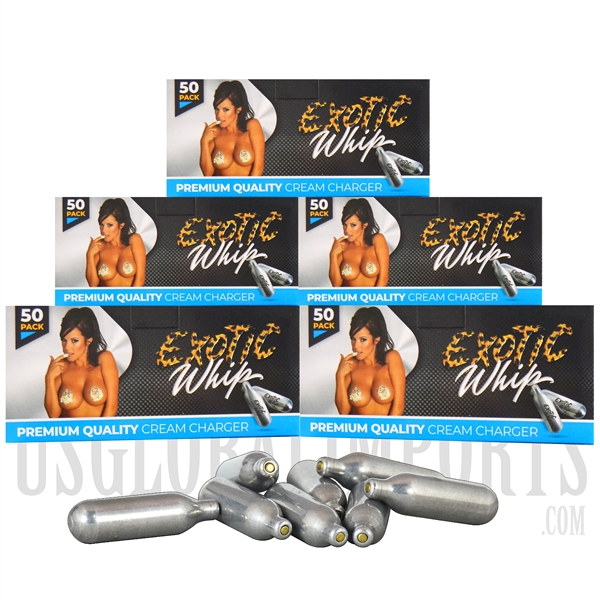 WI-23 Exotic Whip Steel Cream Chargers. 12 Boxes, 50pcs each box