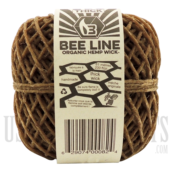 WICK-04 Bee Line Organic Gauge Wick | 200FT / 61m | Thick