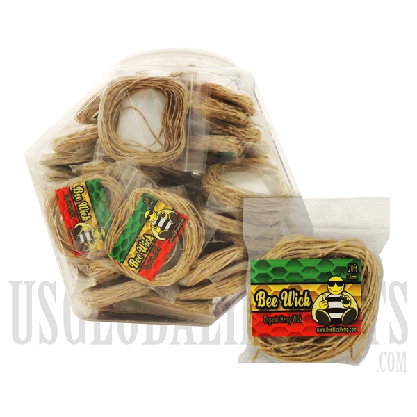 WICK-09 Bee Wick Organic Wick | 20FT | 1mm Thick | 60 Count