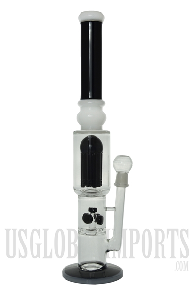 WP-1494 18" Stemless + 5 Showerheads + 10 Arm Tree Perc + Color. Water Pipe/ Rig