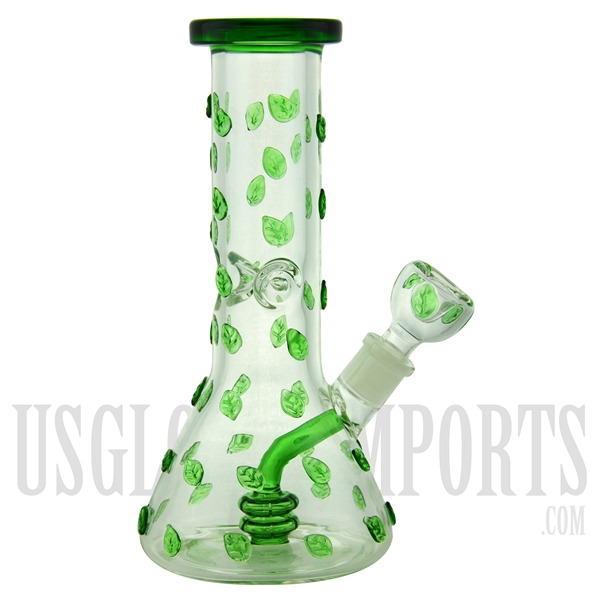 WP-1671 10" Water Pipe + Stemless + Electric Showerhead + Ice Catcher + Leaf Designs + Color