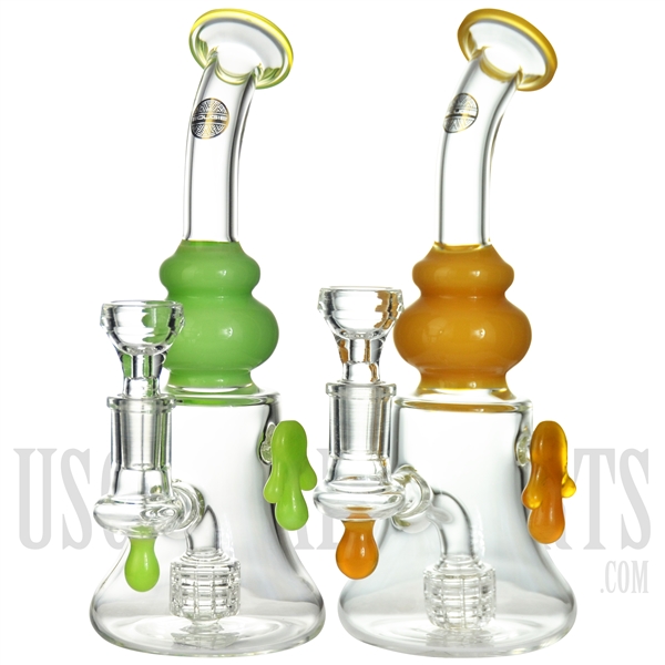 WP-1819 8.5" Water Pipe + Stemless + Showerhead + Bougie Glass