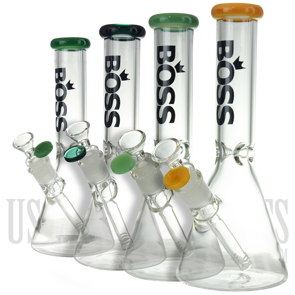 WP-1901 12" Water Pipe + Ice Catcher + Color + Boss Glass