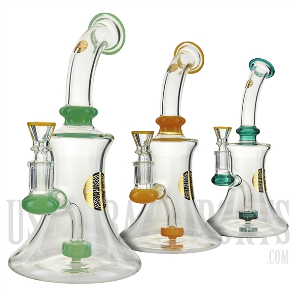 WP-1902 9.5" Water Pipe + Stemless + Showerhead + Bougie Glass