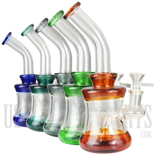 WP-1923 8" Water Pipe + Stemless + Showerhead + Bent Neck + Color