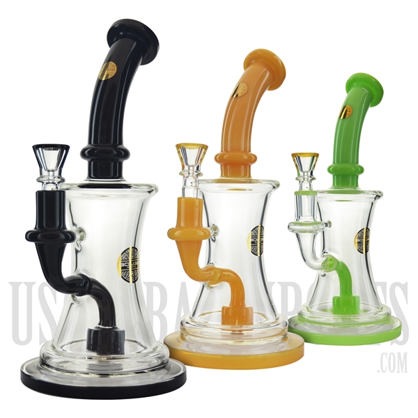 WP-1949 10" Water Pipe + Stemless + Showerhead + Bougie Glass